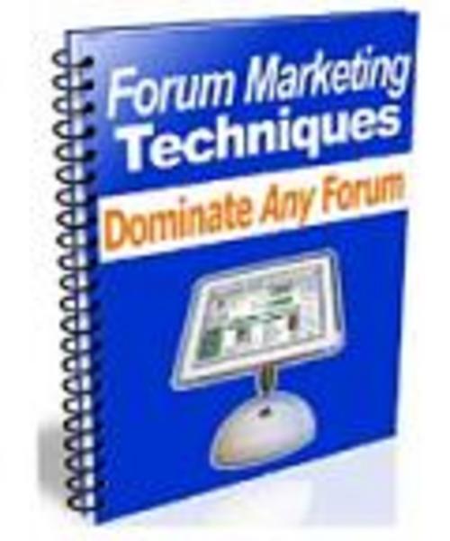 Product picture Forum Marketing Techniques