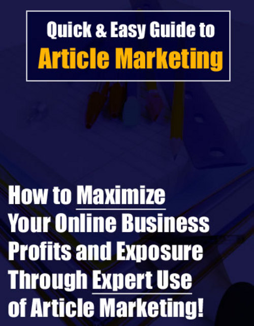 Product picture Quick & Easy Guide to Article Marketing