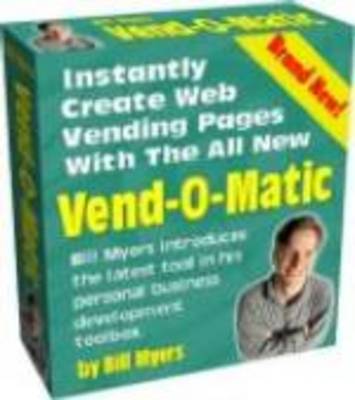 Product picture VEND O MATIC  Automatic Web Page Builder